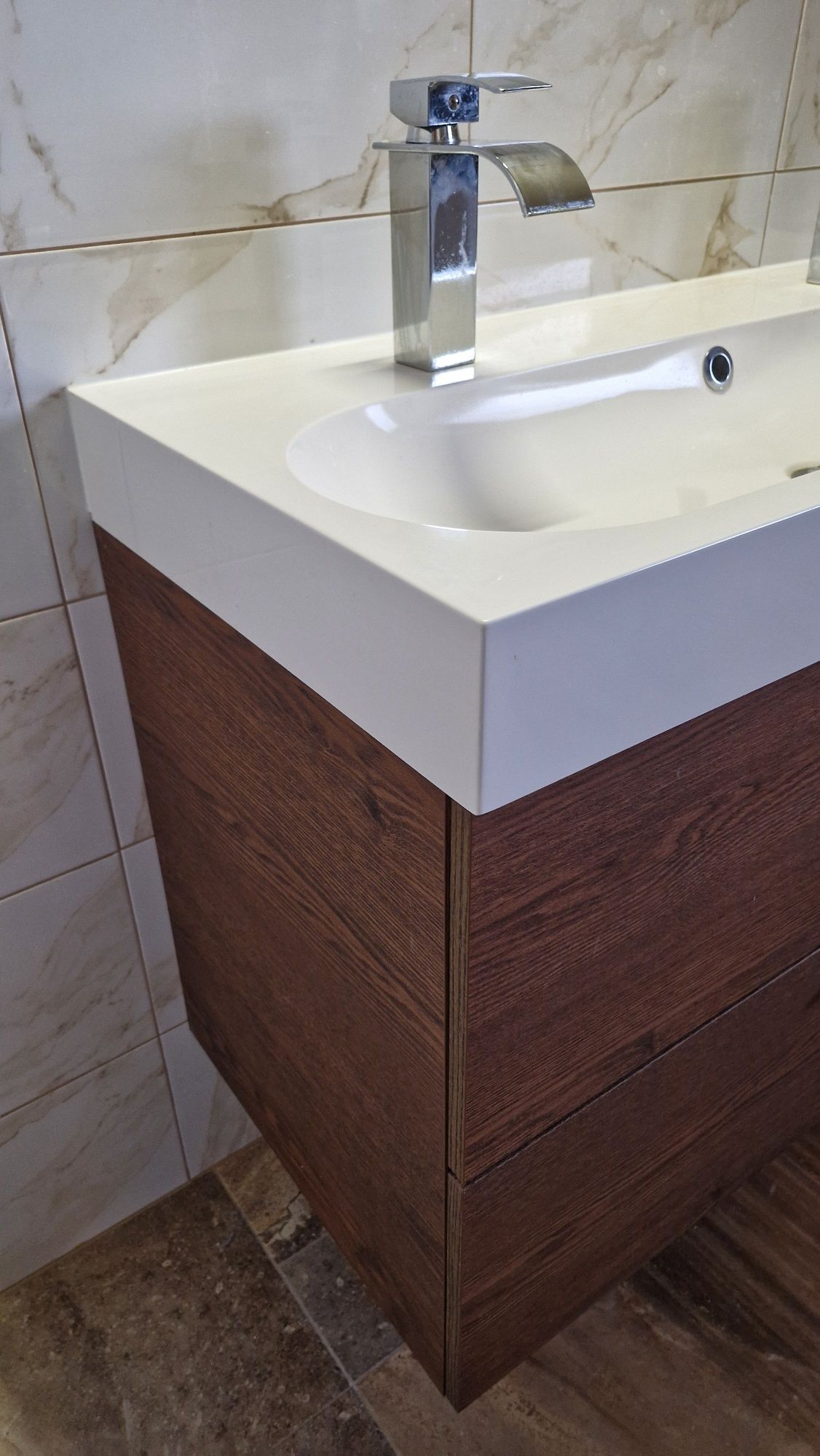 Ikea ÄNGSJÖN / BACKSJÖN szafka 100 umywalka 2 krany 
Szaf umyw z szufl