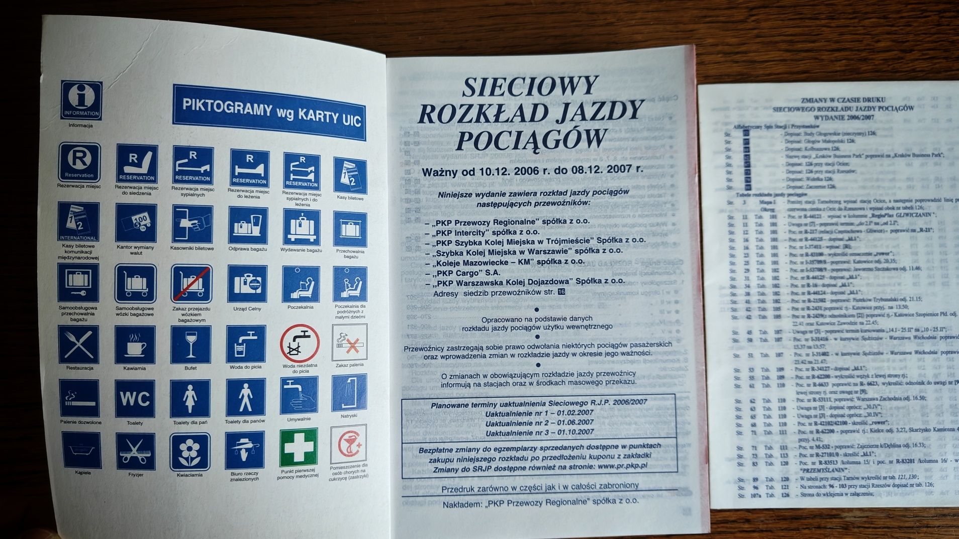 Sieciowy rozkład jazdy pociągów 10.12.2006 - 08.12.2007 r.