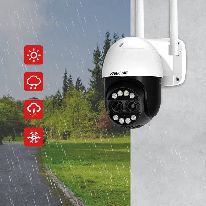 АКЦІЯ Поворотная 8Мп WiFi камера видеонаблюдения Asecam super zoom x8