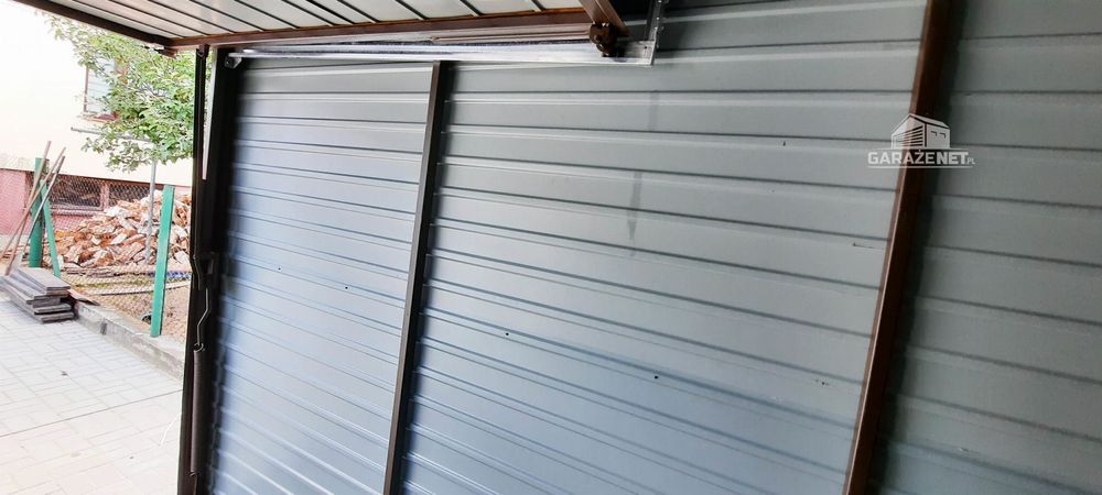 GARAŻ BLASZANY 6m x 6m 2x Brama Uchylna Drewnopodobny 6X6 GB255