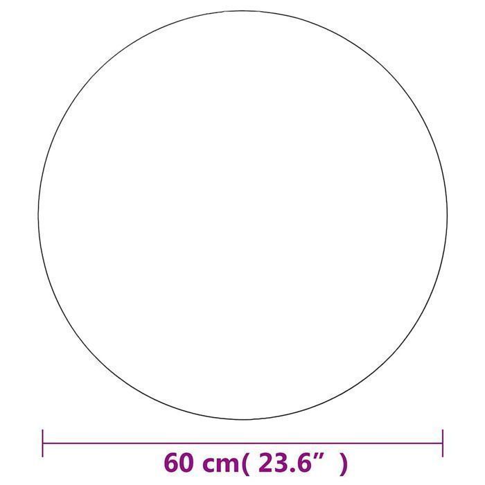 Vidaxl Lustro Ścienne, 60 Cm, Okrągłe, Szklane