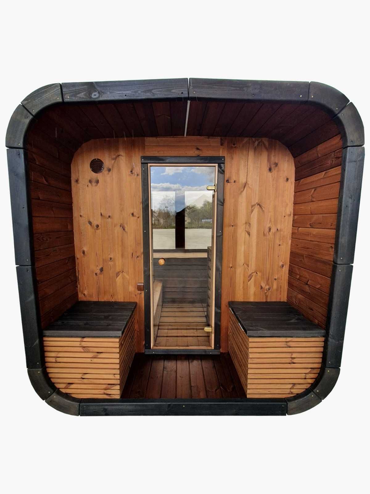 Royal Sauna Beczka Kwadratowa 310cm Thermo Wood Sauna Ogrodowa