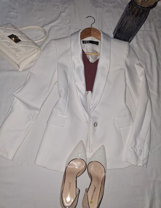 Білосніжний піджак ZARA