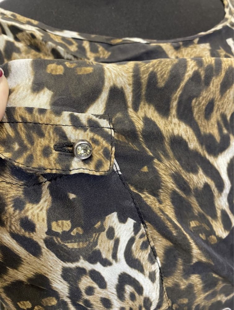 Шовкова леопардова блуза Philipp Plein