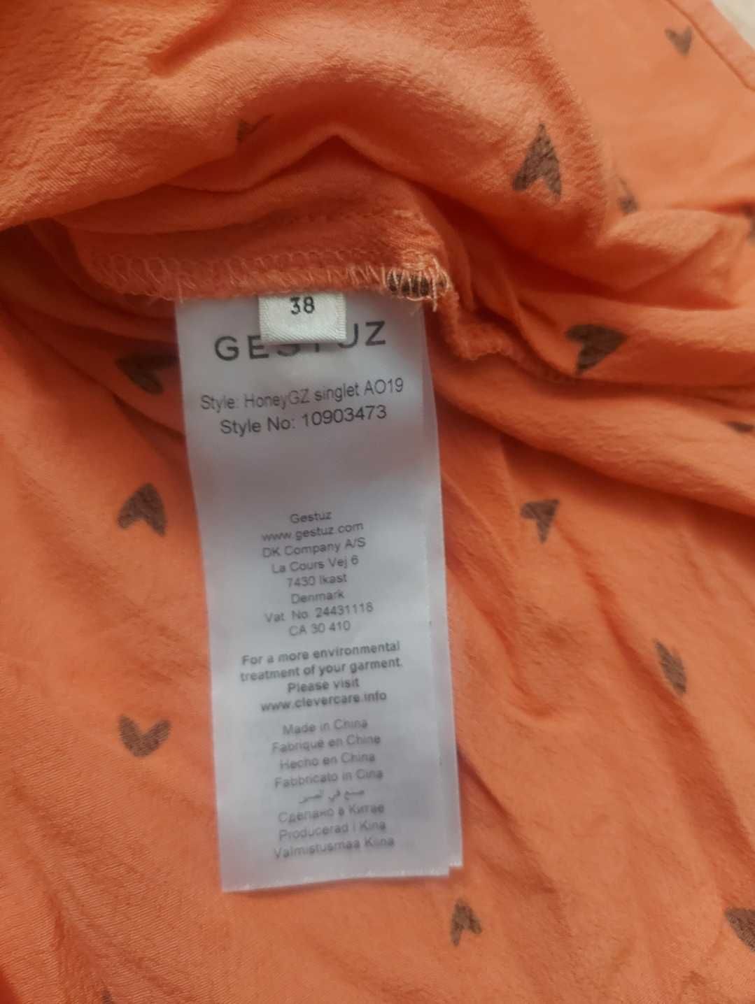 Top na ramiączkach oryginalny pomarańczowy Gestuz nowy rozm. M