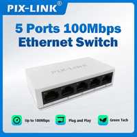 Switch de rede 5 portas 10/100Mbps Pix-Link Sw05 NOVO