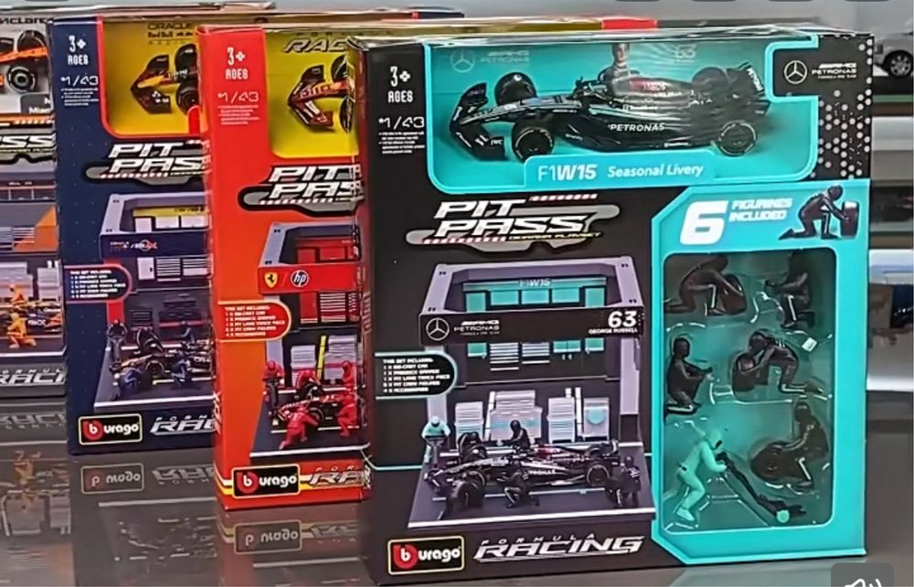 F1 pit stop/boxes 2025 tamanho 1:43