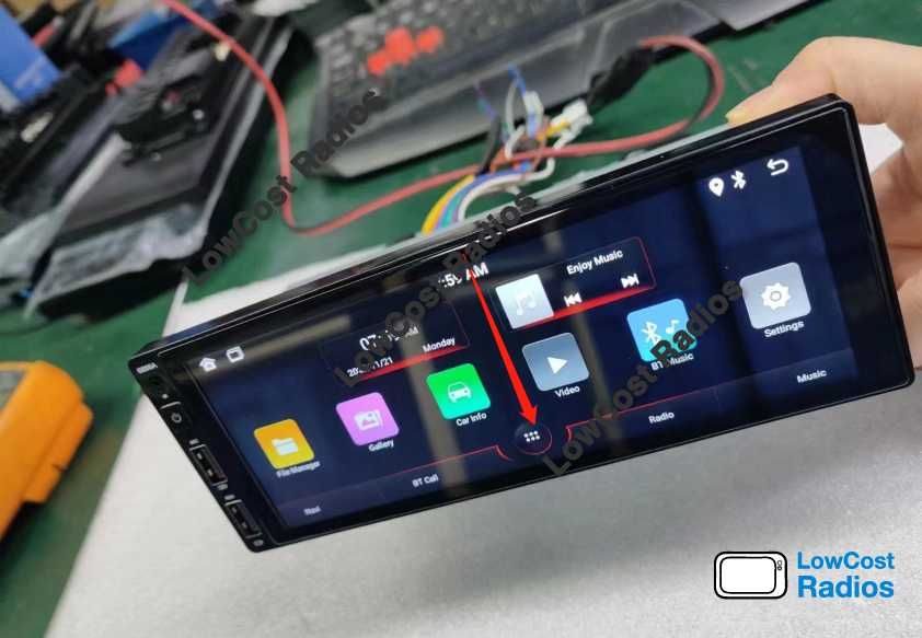Rádio 1 DIN GPS ANDROID 15 - 6.9 POLEGADAS • Mãos livres • USB  • 1DIN