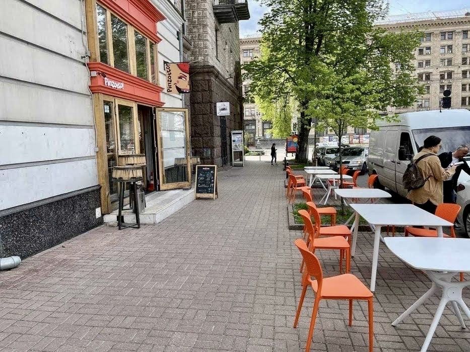 Фасад Кафе 118 м2 Городецького,Майдан Незалежності, Хрещатик