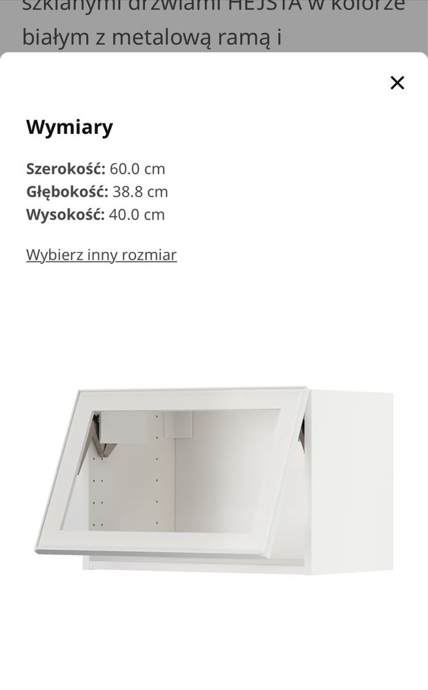 3 szafki wiszące Ikea Metod