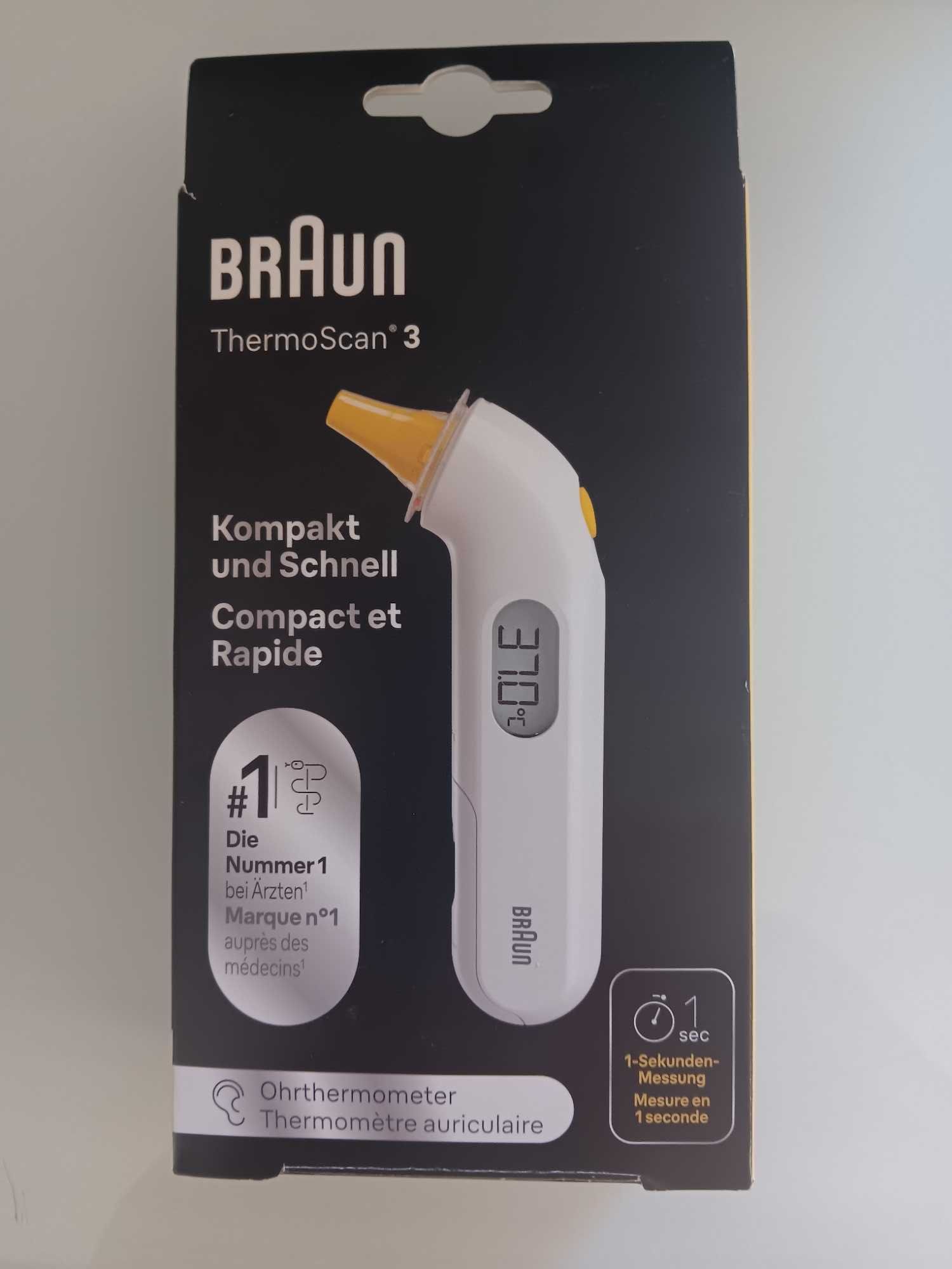 Termometr elektroniczny Braun ThermoScan3 IRT3030 biały