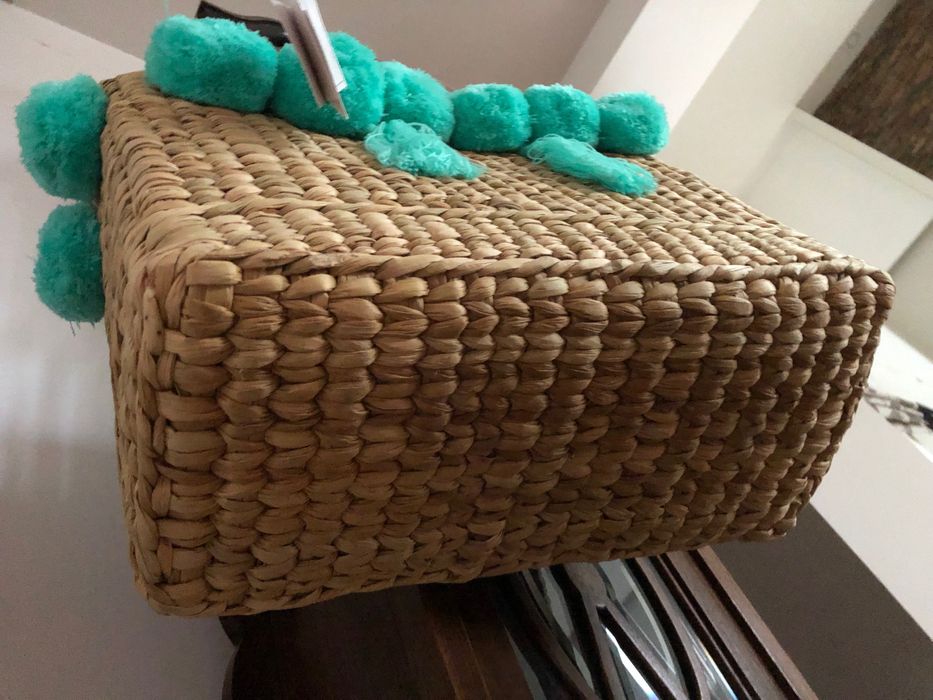 Koszyk plażowy nowy duży XXL zielony miętowy turkusowy premium okazja