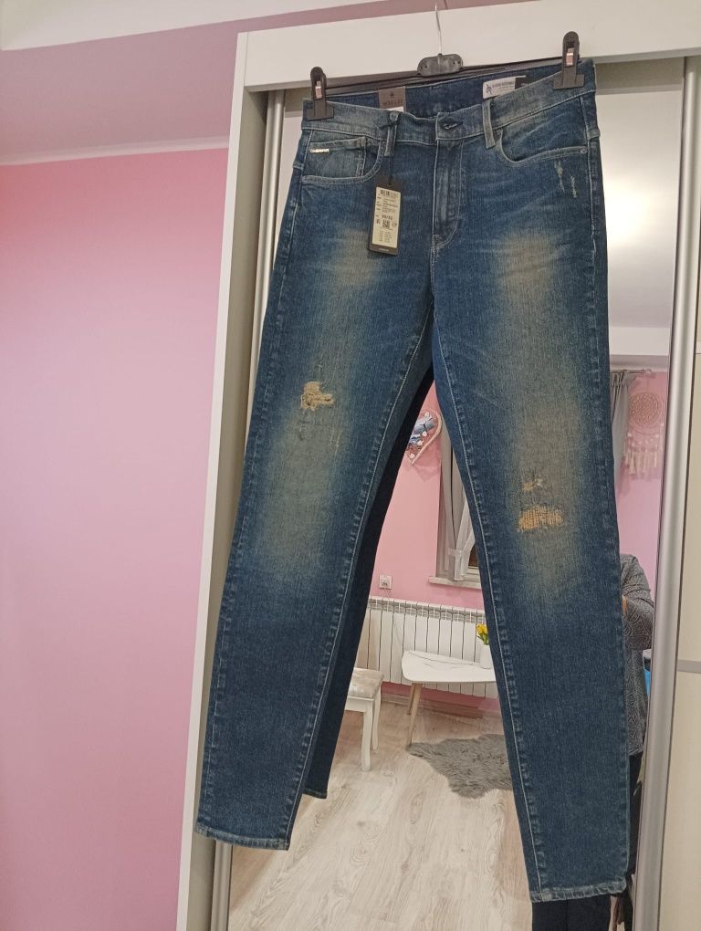 Spodnie męskie jeans g-star raw nowe 30 32 obcisłe rurki