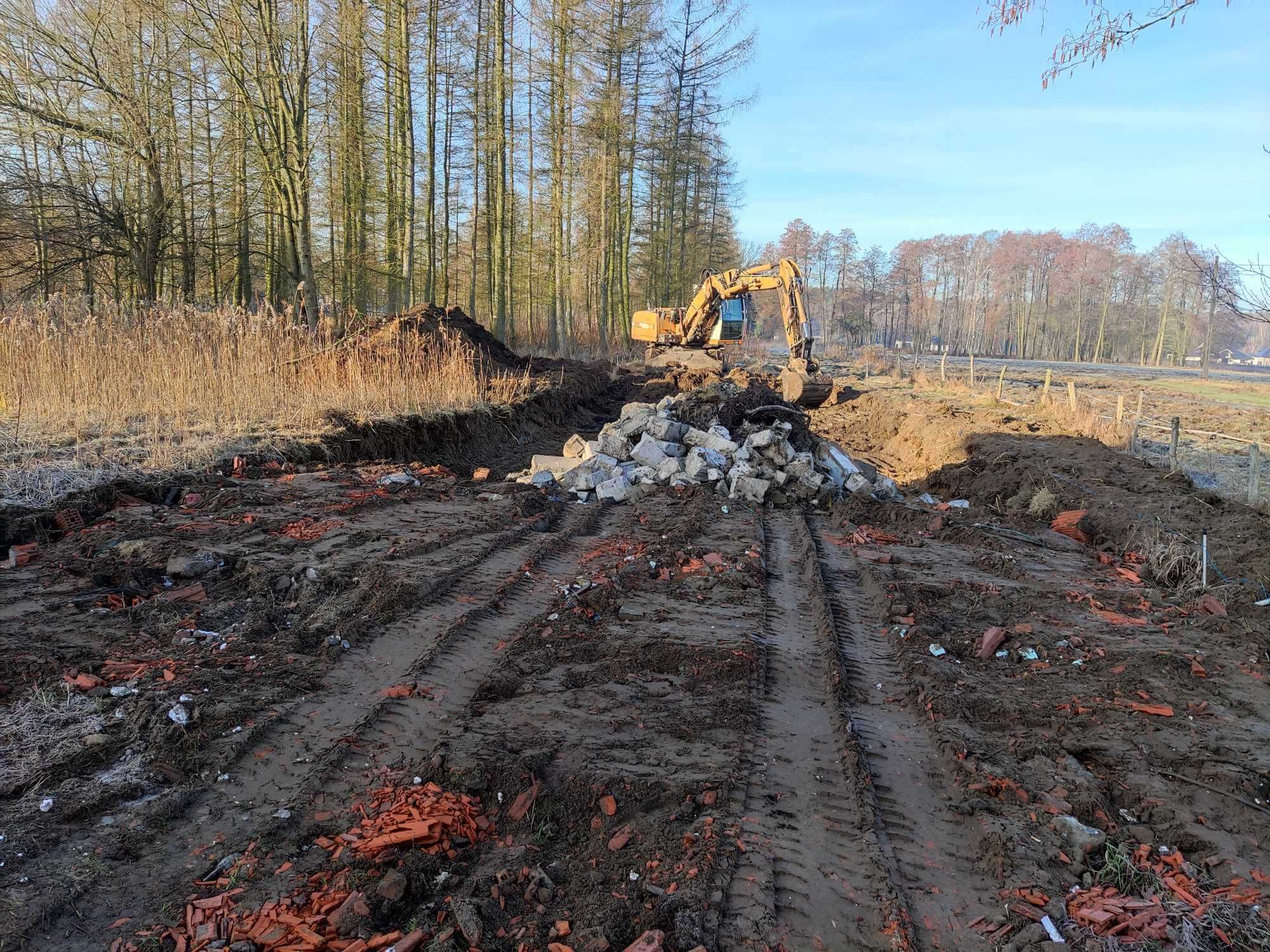 Korytowanie drogi / budowa drogi dojazdowej do domów jednorodzinnych