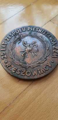 medal 25 lat zespołu Pieśni i Tańca Rzeszowiacy z 1979 roku - duży 8cm