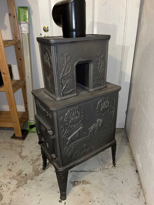 piec Dovre kominek koza w ciemnej farbie  9 kw