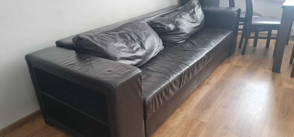 Skórzany wypoczonek wraz z fotelem firmy STANUCH