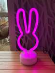 Lampa ozdobna, króliczek różowy, królik Playboy.
