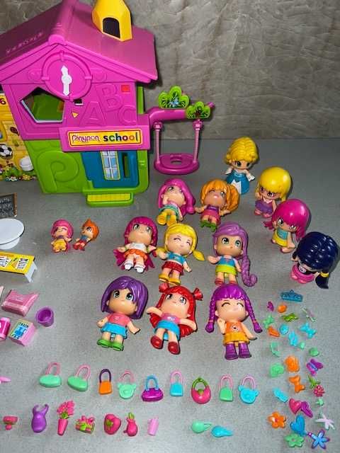 EPEE Pinypon mega zestaw zabawek laleczki,szkoła,akcesoria 96szt.