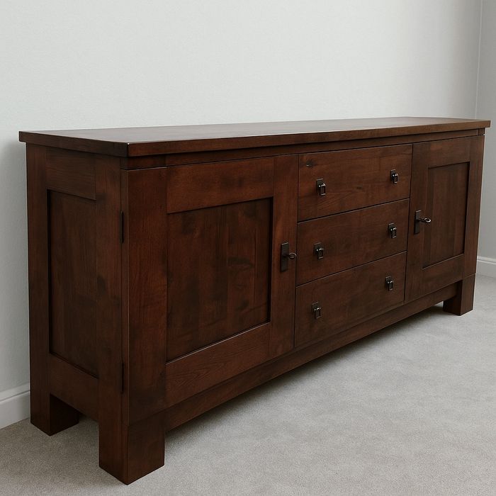 Komoda drewniana kolonialna, lite drewno.  Klasyczns