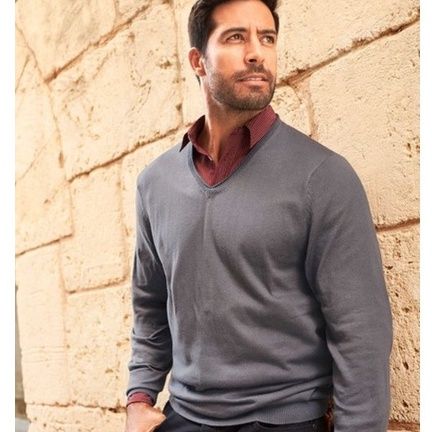 sweter pullover kaszmir dekolt serek 72-74 5xl
