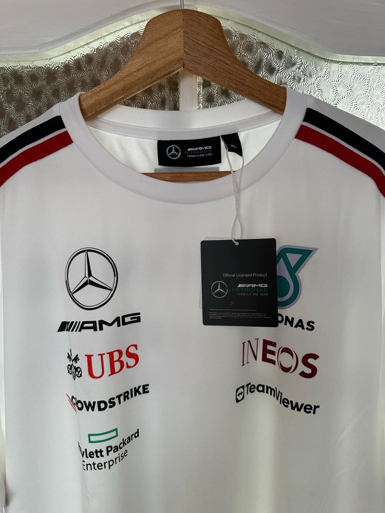 Koszulka T-shirt Tommy Hilfiger Mercedes AMG Petronas F1 Team Biała XL