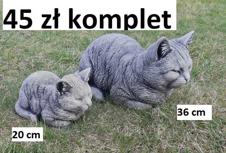 Figurki z gipsu kot z gipsu kotki ogrodowe figurka na taras Ozdobne