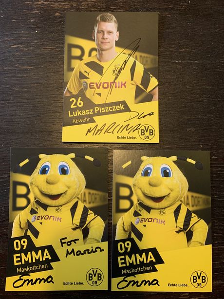 Autografy Podpisy Borussia Dortmund Piszczek Emma