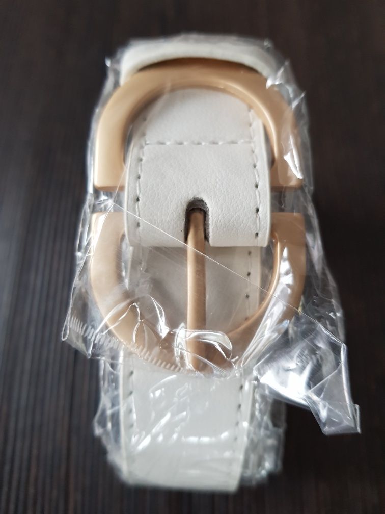 Pasek biały damski 100 cm
