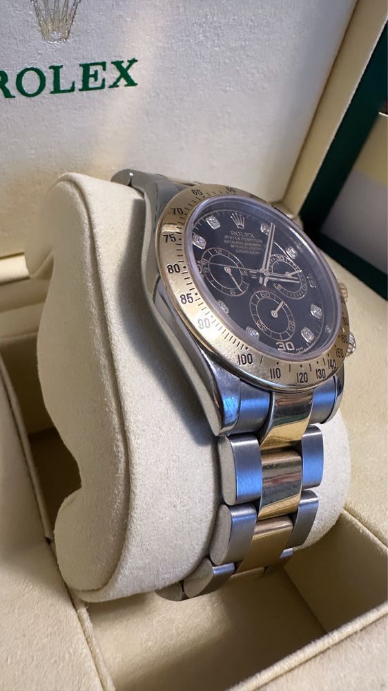 Rolex daytona stell/gold diamond dial