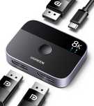 Переключатель DisplayPort 1.4 Switch DP Ugreen 2 в 1 8k 30hz 4k 240hz
