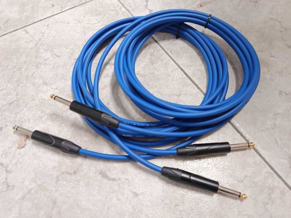 Kabel do klawiszy keyboardu JACK 6,3 TS Mono przewód KLOTZ 2x 3m