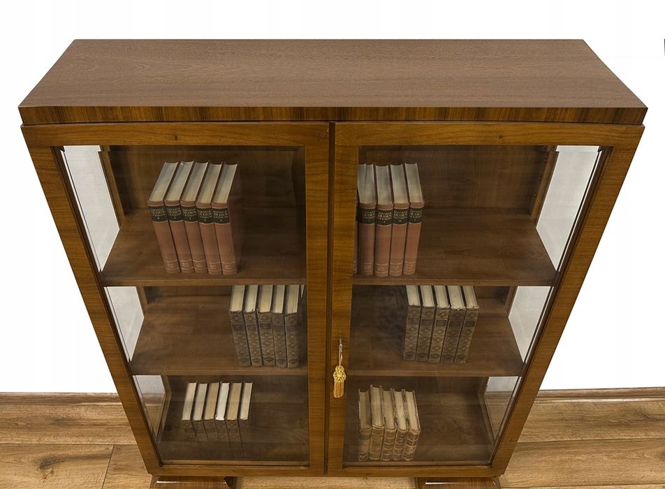 WITRYNA BIBLIOTEKA podręczna ART DECO antyk SZAFKA serwantka