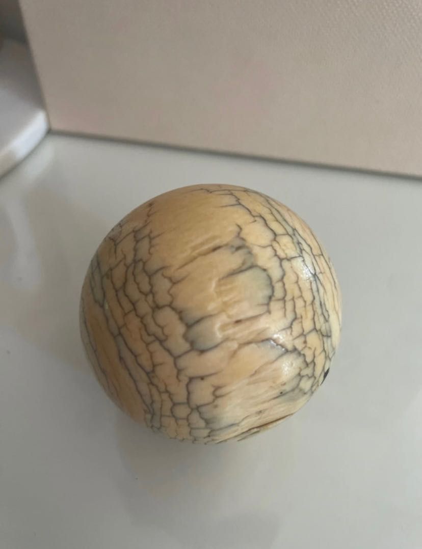 Bola de Bilhar Antiga estilo Napoleão III do Séc. XIX Peça de Coleção