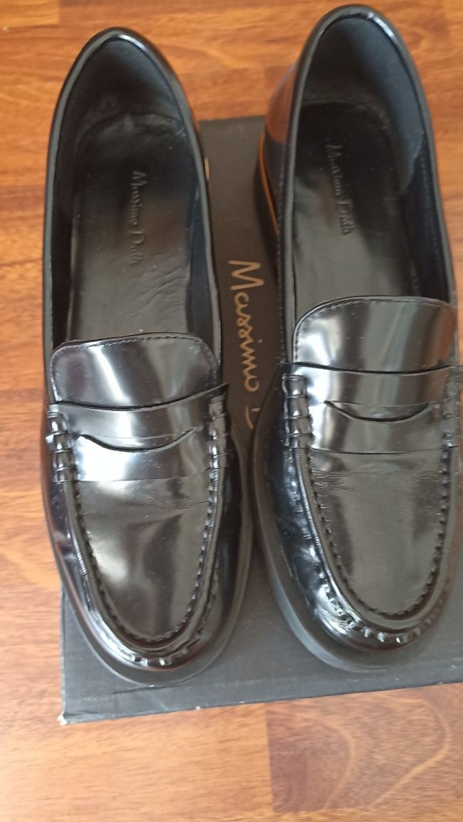 Mocassins pretos Massimo Dutti 38