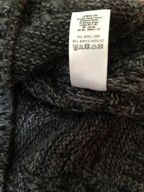 Sweter męski, 70% wełna, Topman, r. L