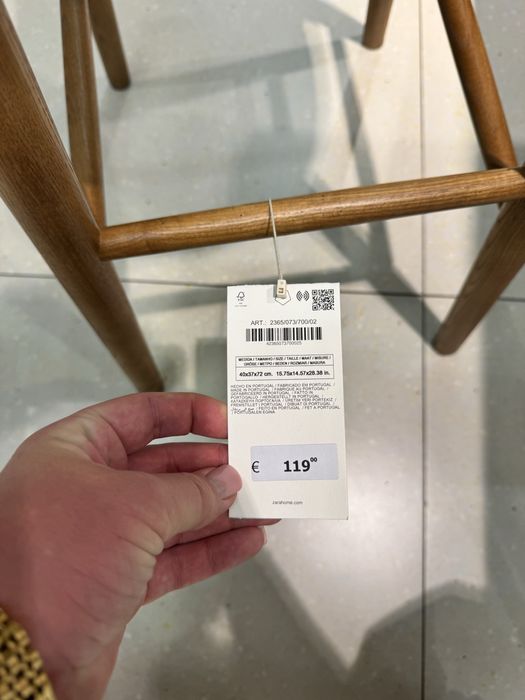 2 cadeiras altas, zara home, bom estado