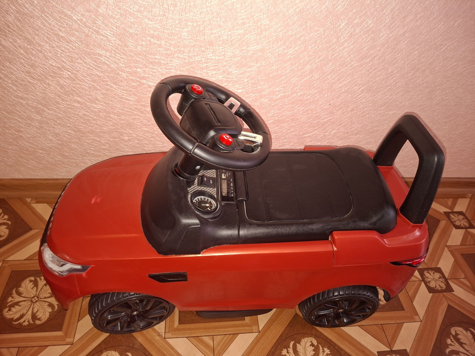 Дитячий електромобіль 2в1, толокар-каталка