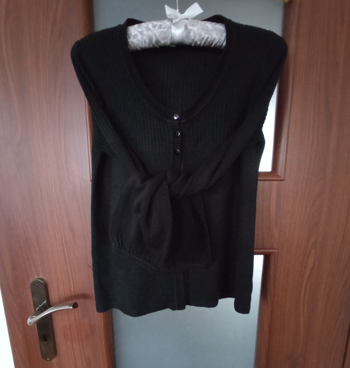 Sweter czarny Etam, S, rozpinany, kardigan