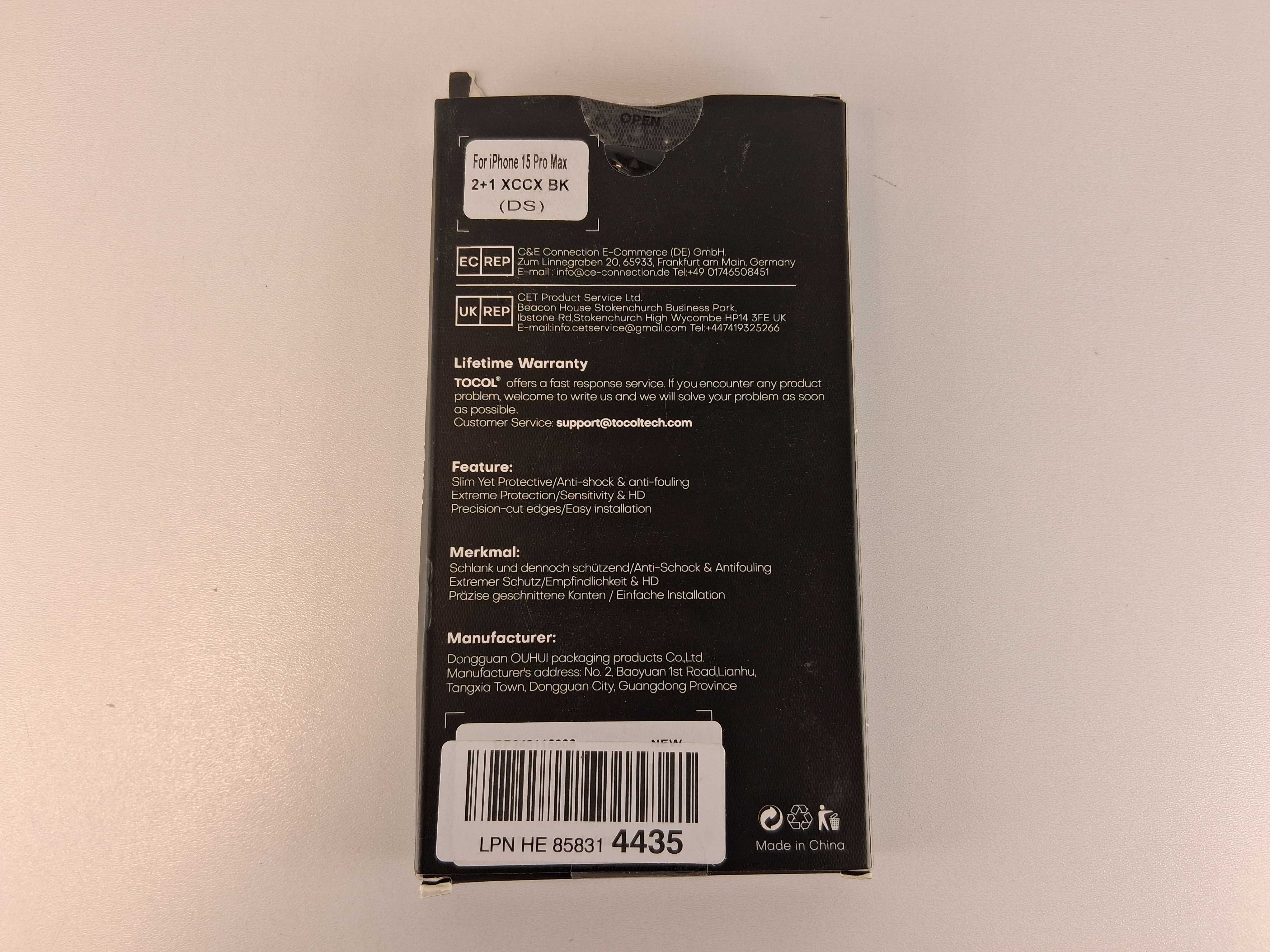 Y105 Tocool Etui do iPhone 15 Pro Max Czarne Zestaw MagSafe