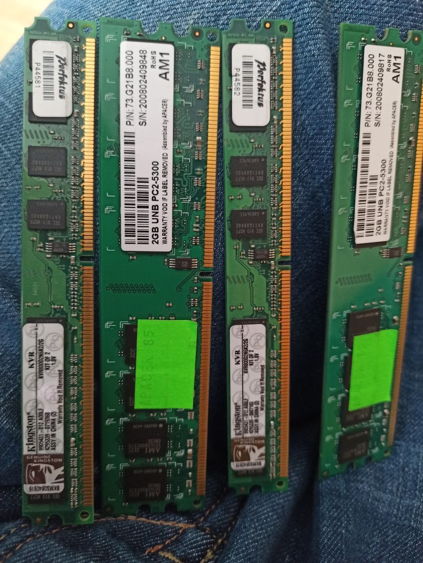 Pamięć RAM PC2 4 kości po 2 GB cena za komplet