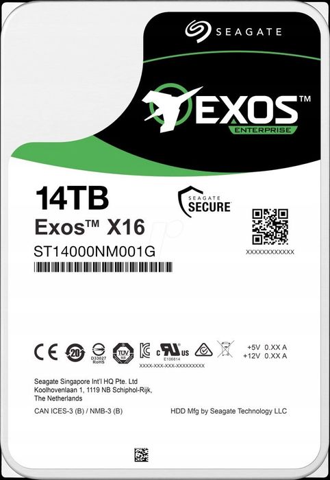 Dysk Twardy Seagate Exos X16 14Tb Sata Iii  Uszkodzony (St14000Nm001G)