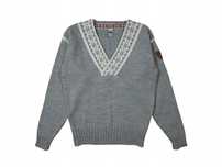 DALE Of Norway Sweter Wełniany Damski V Neck Logowany r. M