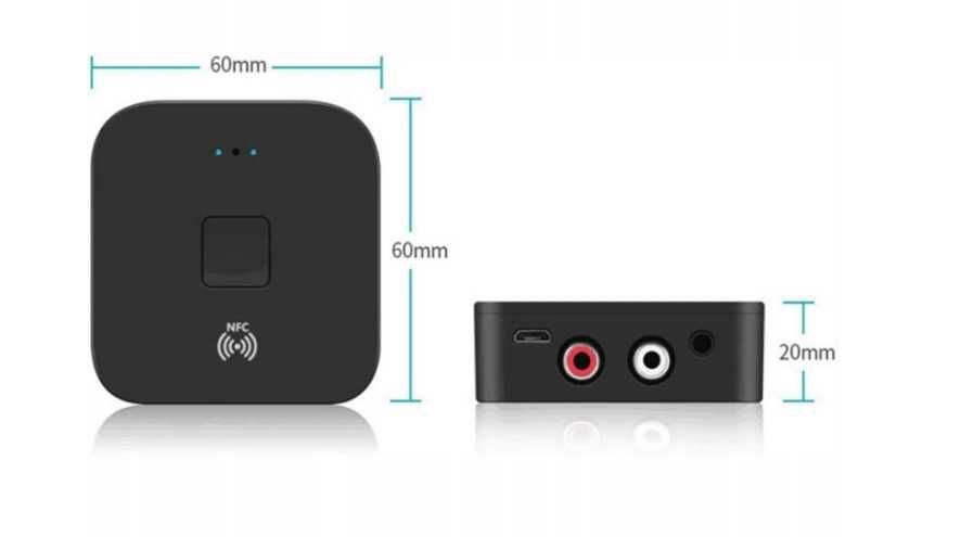 Bezprzewodowy odbiornik NFC B11 Bluetooth 5.0 3,5 mm AUX RCA ttst1350