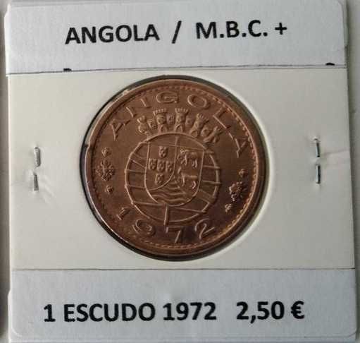 3 Moedas Portuguesas de 1 Escudo da Ex colónia Ultramarina de Angola