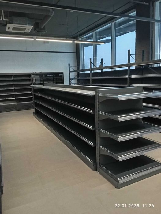 Торговые стеллажи. Стелаж. Касса. Витрины. Хлебные, кондитерские полки