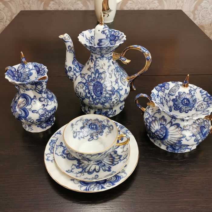 Сервиз чайный ЛФЗ. Шатровая, Поющий сад.