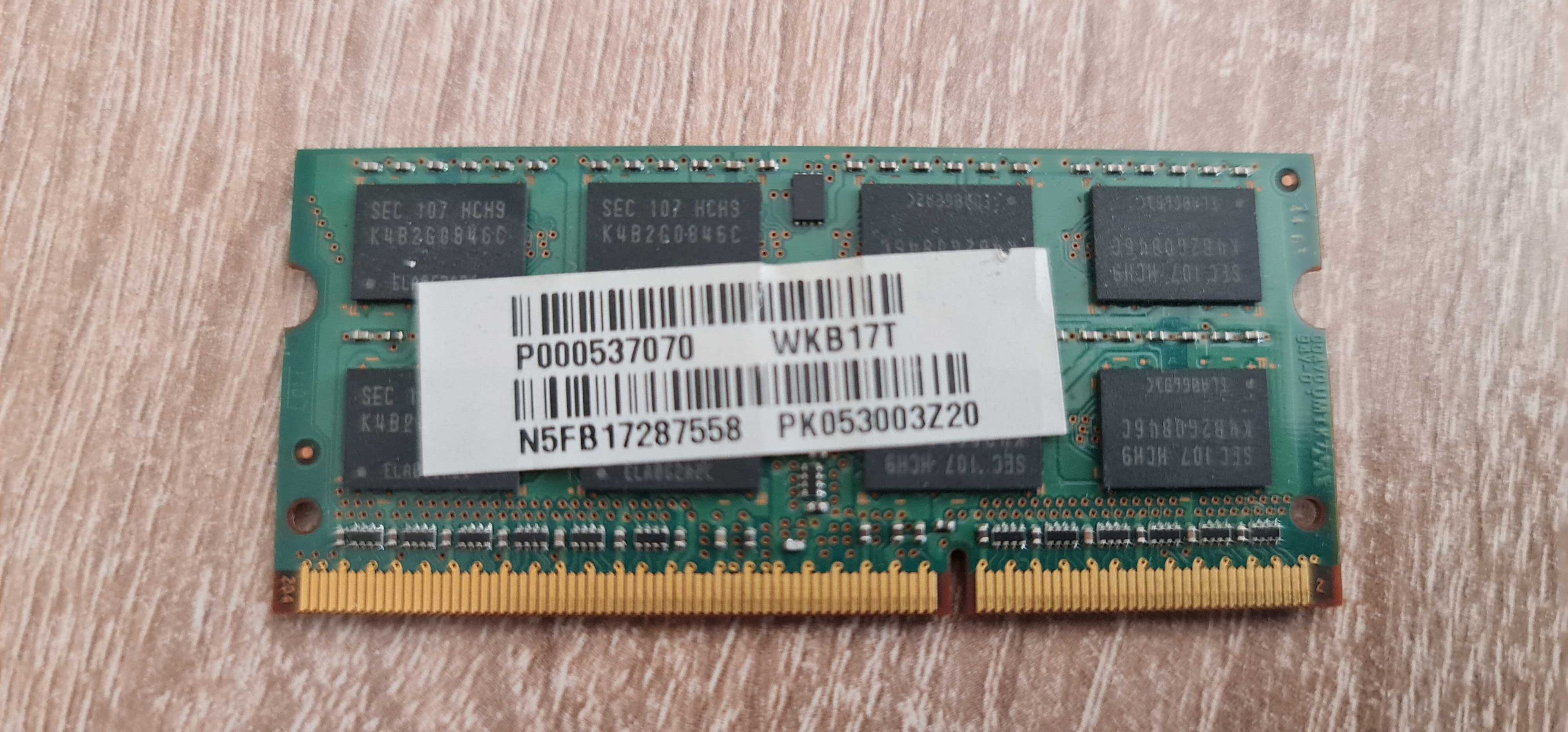 Pamięć Samsung Ram DDR 3 do laptopa 4 GB - 2 sztuki