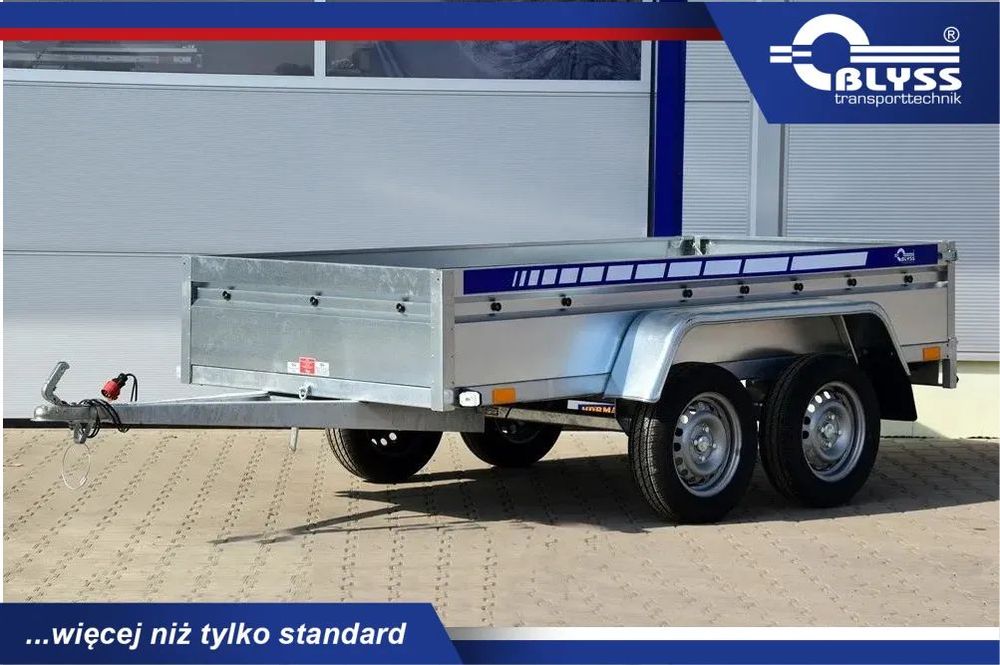 Blyss Przyczepa, przyczepka dwie osie, od producenta 270x125x39 cm DMC 750 KG BLYSS  przyczepa, przyczepka, samochodowa, 2 osie, niehamowana, blyss,