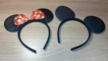 Opaski Uszy Myszki Miki Minnie Zestaw 2 Szt Nowe Para